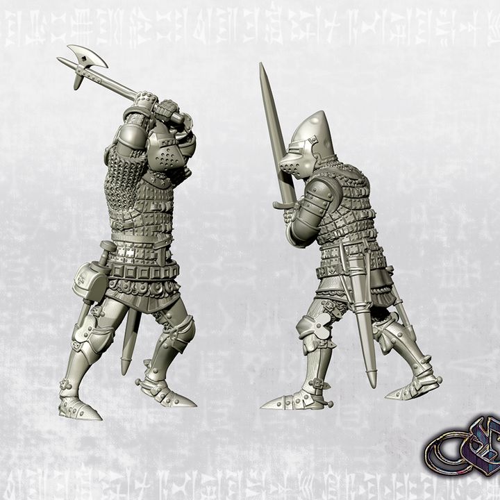 "Duelling Knights on Foot - Late 14th"