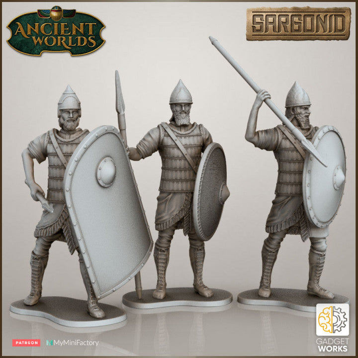 Neo Assyrian guard Spearmen - Sargonid by Gadgetworks Miniatures