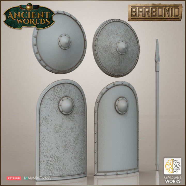 Neo Assyrian guard Spearmen - Sargonid by Gadgetworks Miniatures