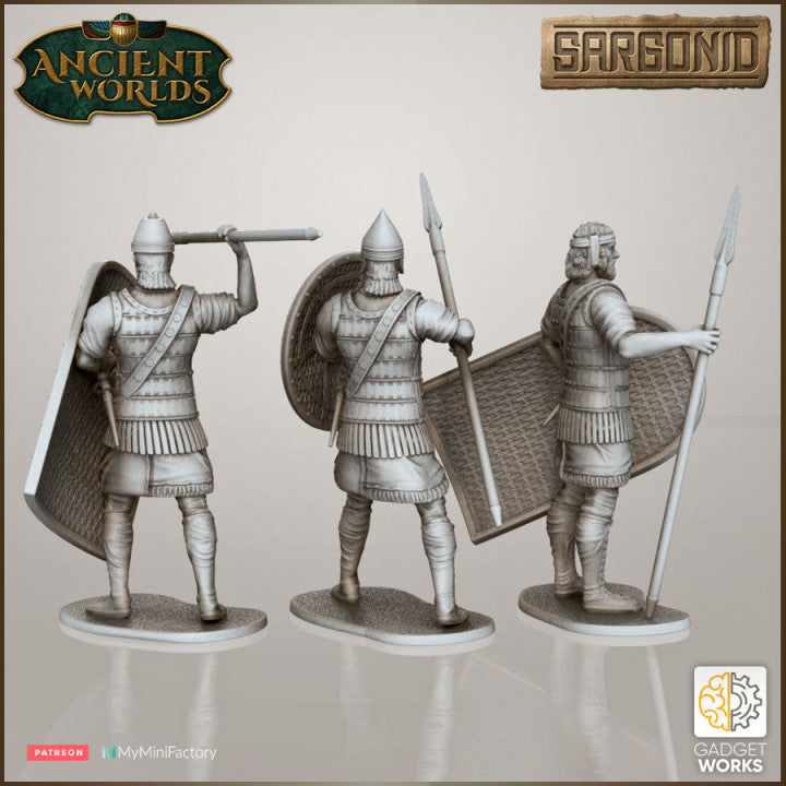 Neo Assyrian guard Spearmen - Sargonid by Gadgetworks Miniatures