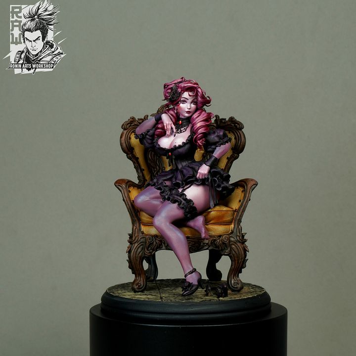 Vampire Aurora - Gothic PinUp Girl by Ronin Arts Workshop