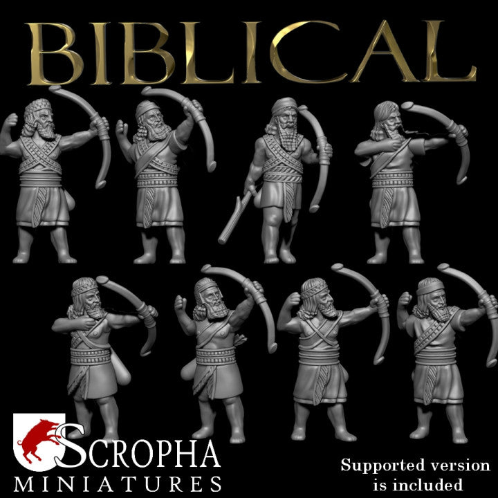 Assyrian auxiliary archers by Scorpha Miniatures