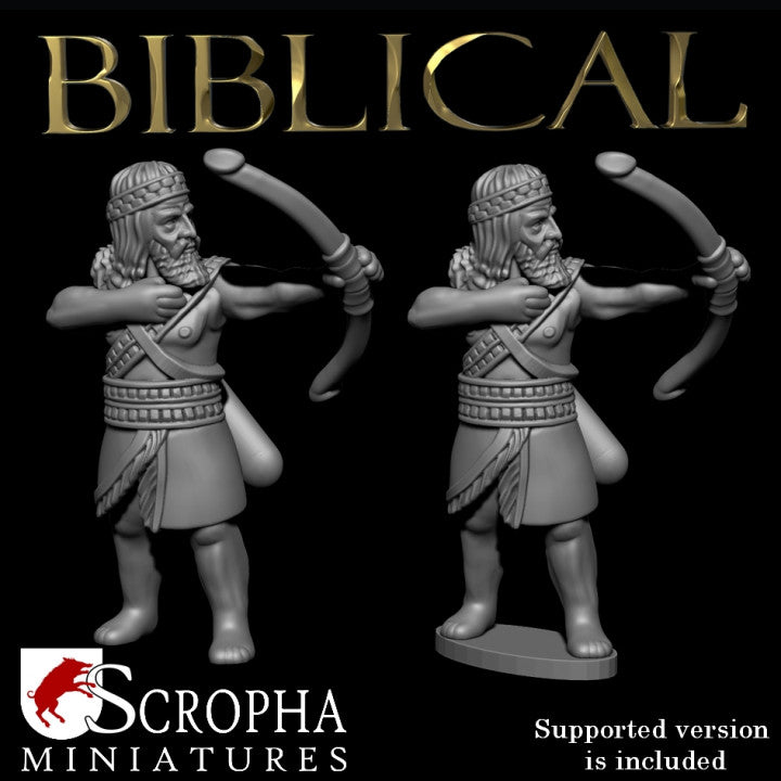 Assyrian auxiliary archers by Scorpha Miniatures