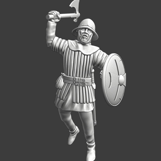 Medieval infantryman with axe