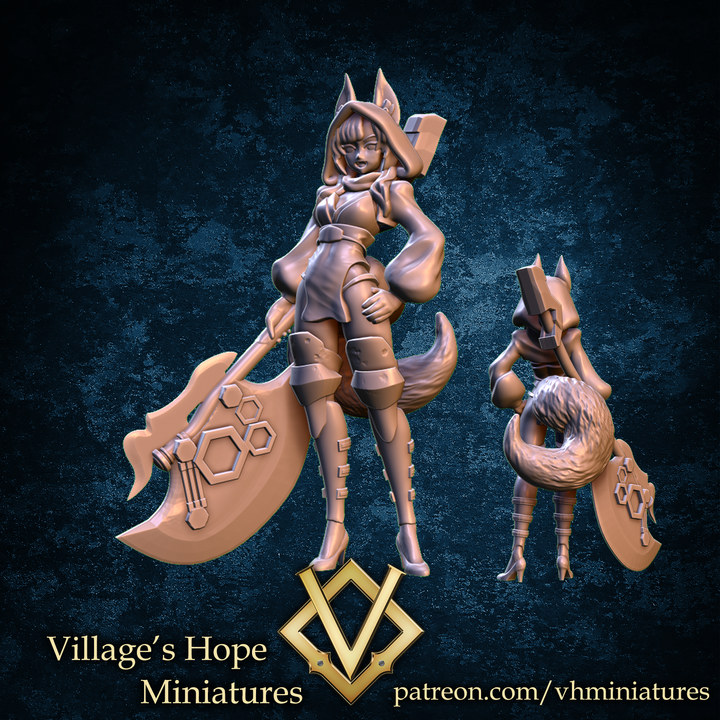 Luna ,Scarlet Guild Head Chopper by Village's Hope Miniatures