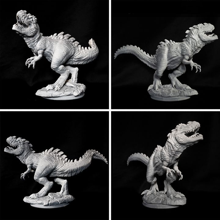 Anbassa and Banemaw - Barbarian riding a Giganotosaurus by Ronin Arts Workshop
