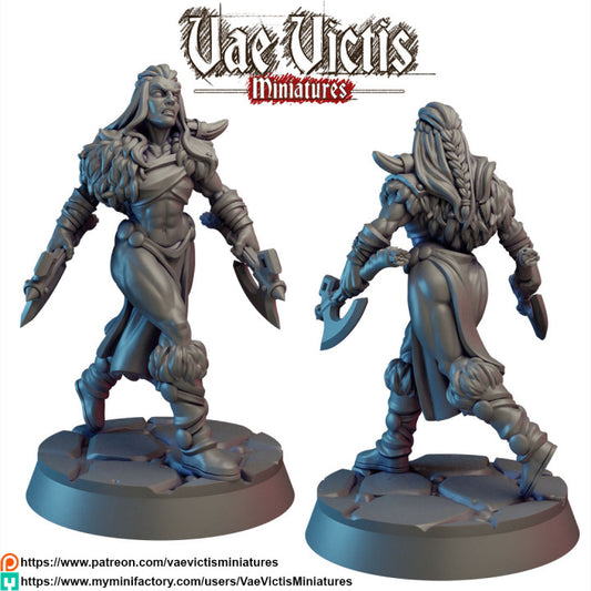 Barbarian woman by Vae Victis Miniatures