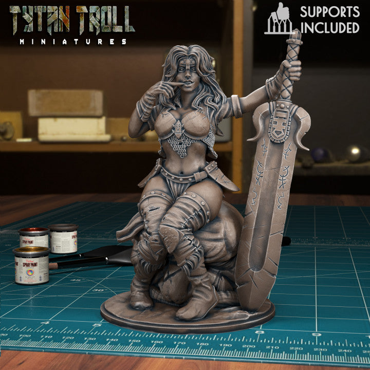 Beatrix Barbarian Slayer by Tytan Troll Miniatures