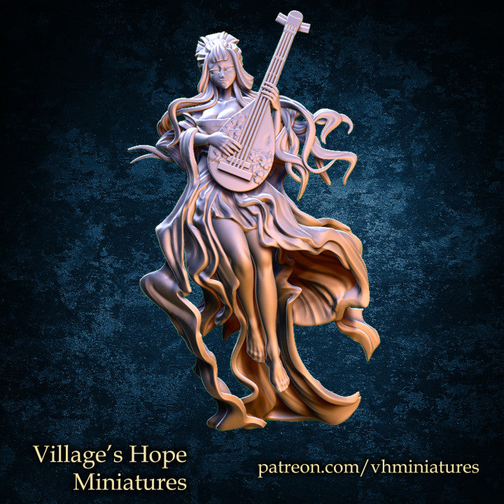 Benzaiten Japanese Goddess of Eloquence and Music by Village's Hope Miniatures