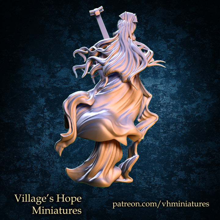 Benzaiten Japanese Goddess of Eloquence and Music by Village's Hope Miniatures