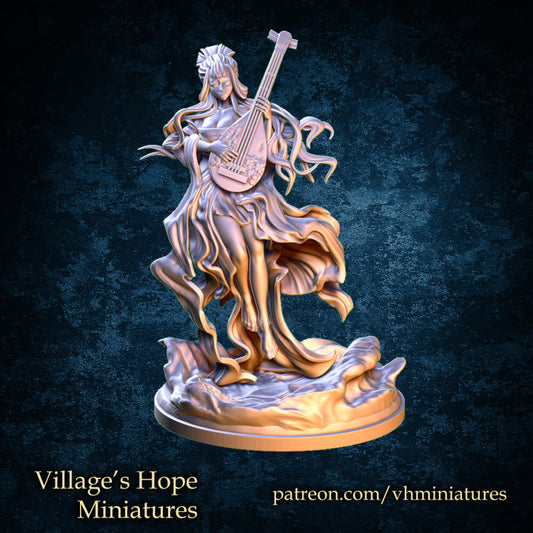 Benzaiten Japanese Goddess of Eloquence and Music by Village's Hope Miniatures