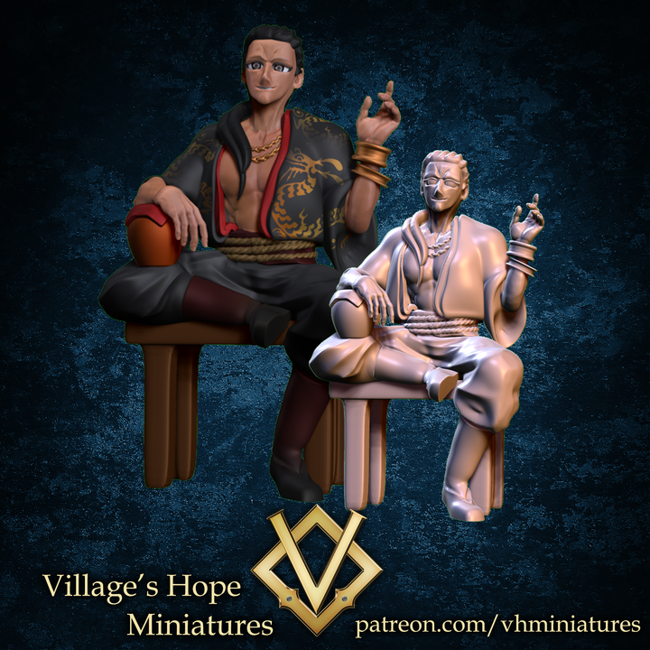 Wuxia Chinese style Street gang boss by Village's Hope Miniatures