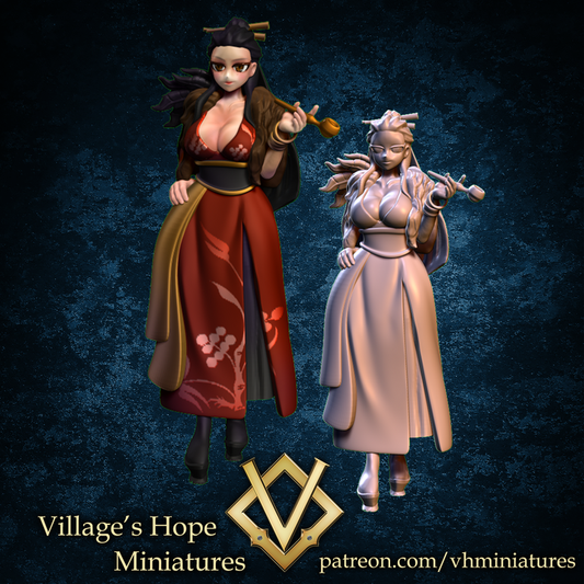 Wuxia Chinese Sexy shop boss by Village's Hope Miniatures