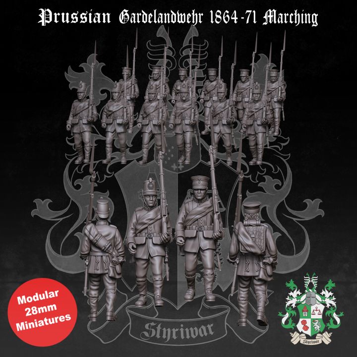 Prussian Guard-Landwehr Marching 1864-71 (Full & Light-Kit) by Styriwar