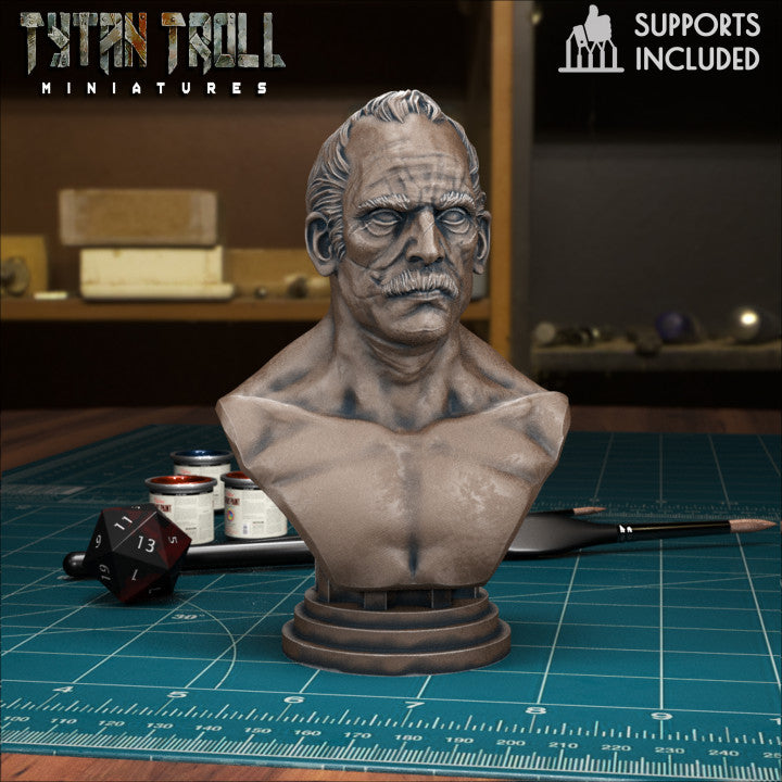 Male Head Bust by Tytan Troll Miniatures