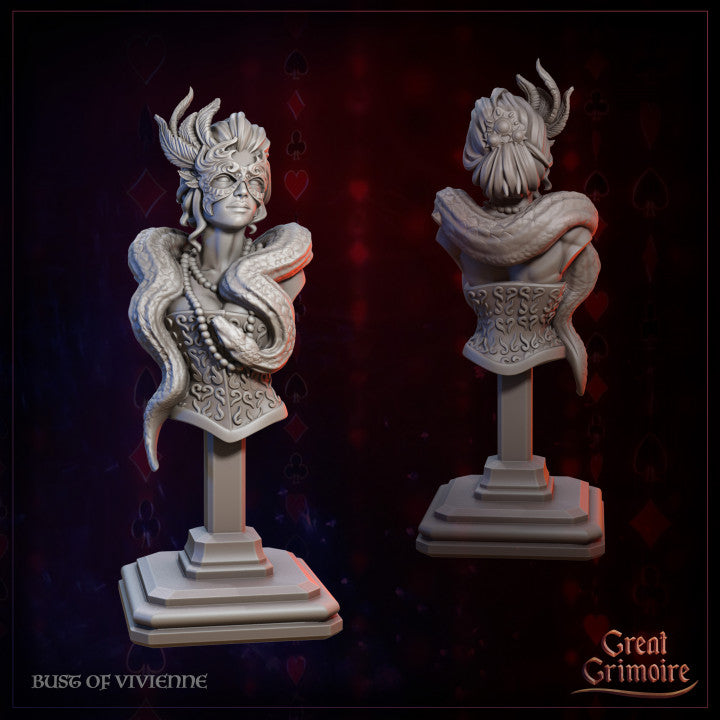 Bust of Aurelius &  Vivienne Shadowmere by Great Grimoire