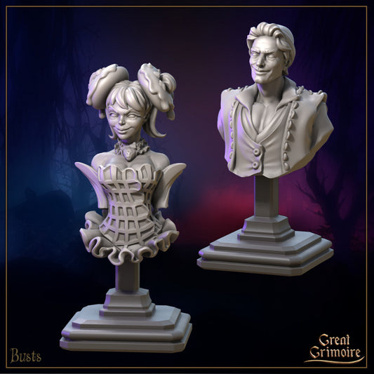 Bust of Hansel, Bust of Emily by Great Grimoire