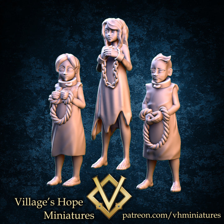 Captured Woman and Child by Village's Hope Miniatures