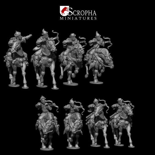 Cuman mounted levy with bows by Scropha Miniatures