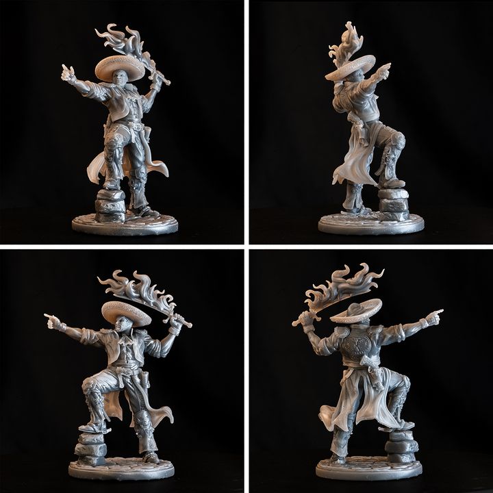 El Charro Del Sol - Luchador Pyromancer by Ronin Arts Workshop