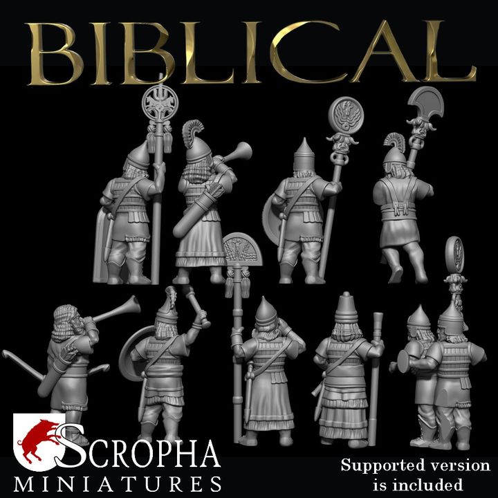 Assyrian command group by Scorpha Miniatures