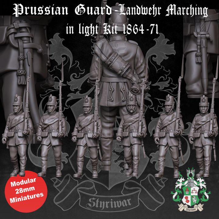 Prussian Guard-Landwehr Marching 1864-71 (Full & Light-Kit) by Styriwar