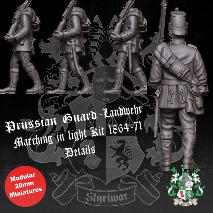 Prussian Guard-Landwehr Marching 1864-71 (Full & Light-Kit) by Styriwar
