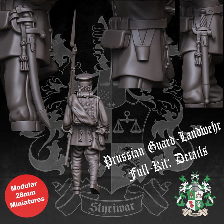 Prussian Guard-Landwehr (Gardelandwehr) 1864-71 Marching in Full Kit by Styriwar