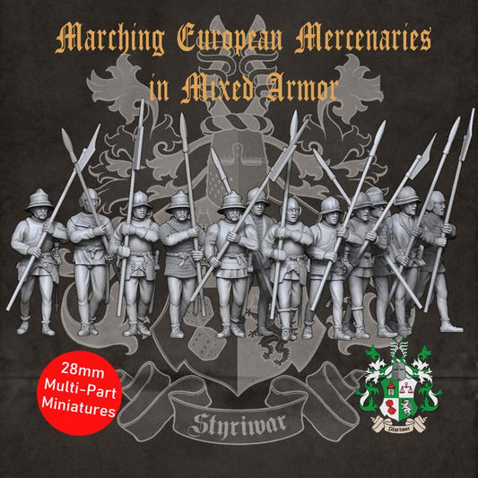 Marching European Mercenaries in Mixed Armor.