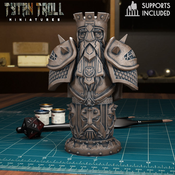 Dwarf Chess Rook by Tytan Troll Miniatures