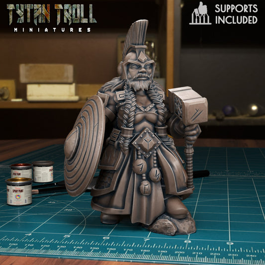 Bearded Female Dwarf 06 by Tytan Troll Miniatures