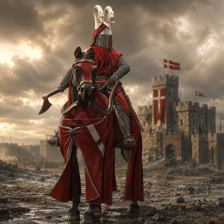 Sir Swan Mounted Knight – Crested Helm