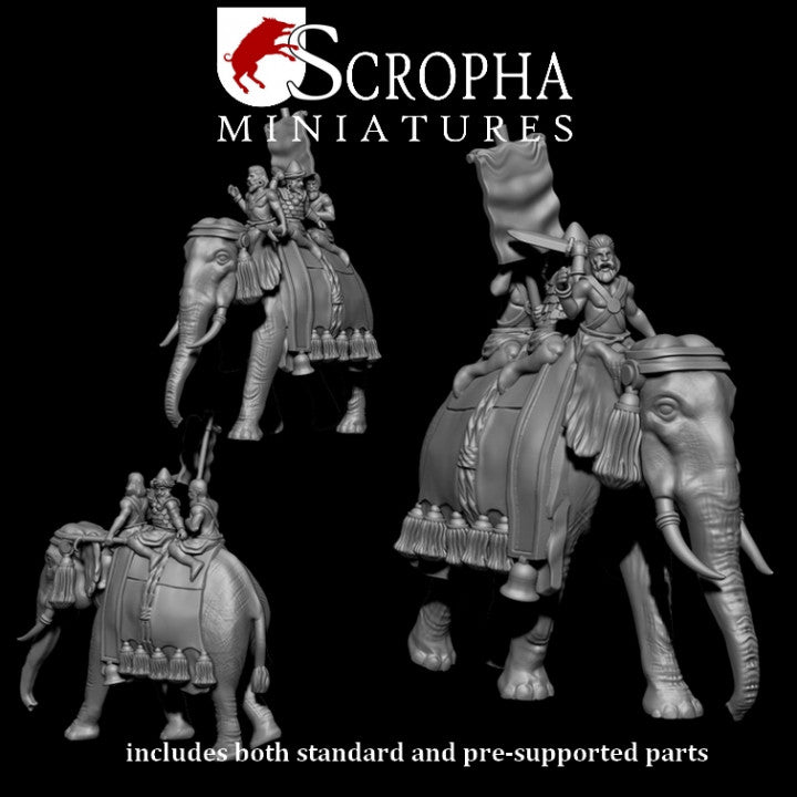 Indian elephants by Scropha Miniatures