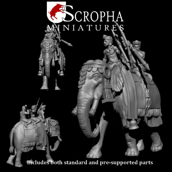 Indian elephants by Scropha Miniatures