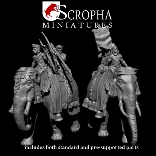 Indian elephants by Scropha Miniatures