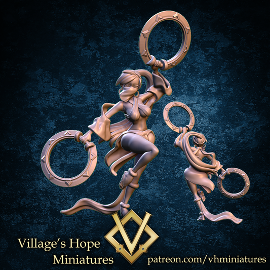 Sand Assassin Female chakram user by Village's Hope Miniatures