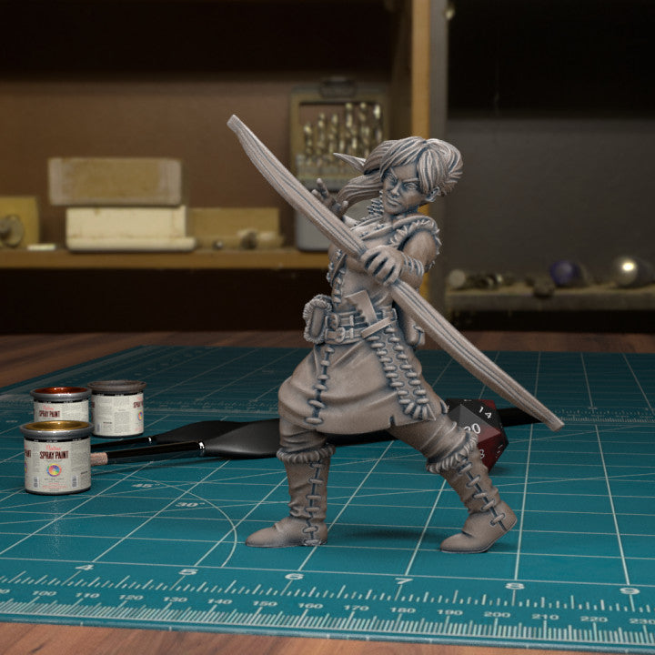 Female Archer Bandit 01 by Tytan Troll Miniatures