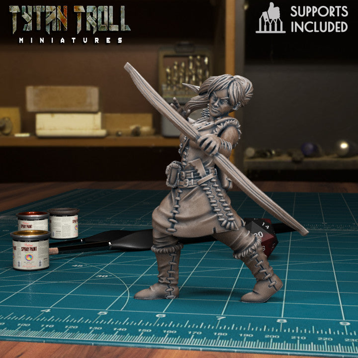 Female Archer Bandit 01 by Tytan Troll Miniatures