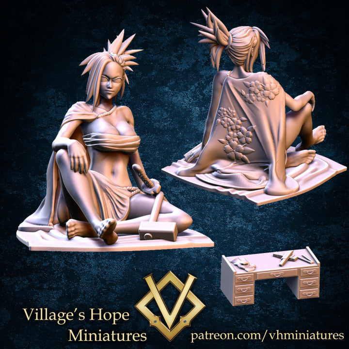 Sexy Guild Mate Series No.13 Blacksmith Lady by Village's Hope Miniatures