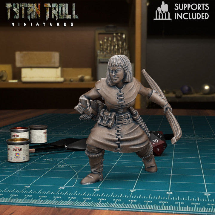 Female Archer Bandit 02 by Tytan Troll Miniatures