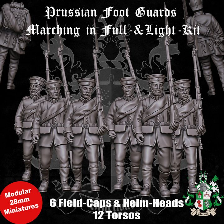 Prussian Foot Guards Marching in Light Kit by Styriwar