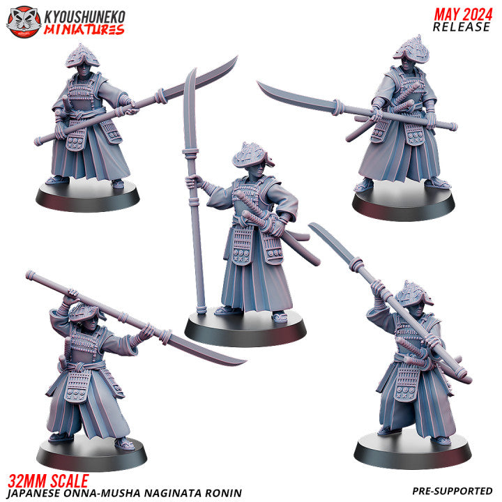 Japanese Onna Musha Naginata Ronin 1 by Kyoushuneko Miniatures