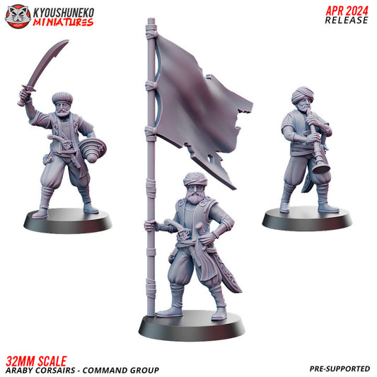 Araby Corsairs Command Group by Kyoushuneko Miniatures