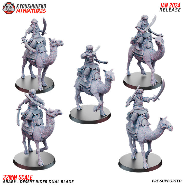 Araby Desert Rider Dual Blade 1  by Kyoushuneko Miniatures