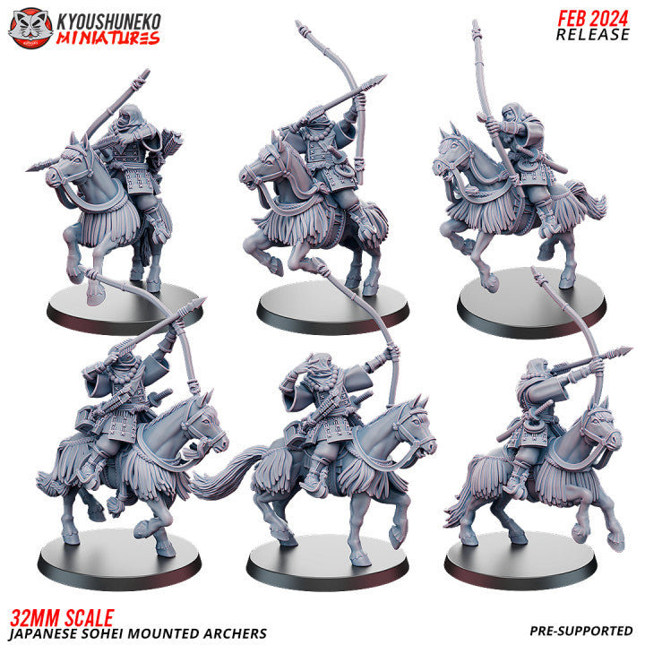 Japanese Sohei Mounted Archers by Kyoushuneko Miniatures