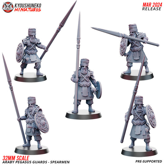 Araby Pegasus Guards Spearmen by Kyoushuneko Miniatures