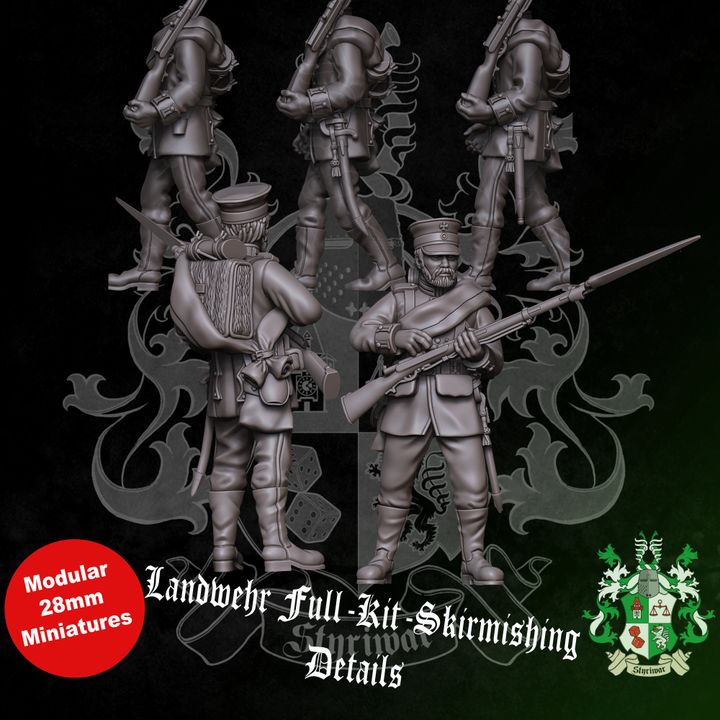 Prussian Guard-Landwehr (Gardelandwehr) 1864-71 Skirmishing in Full Kit and Landwehrmütze by Styriwar