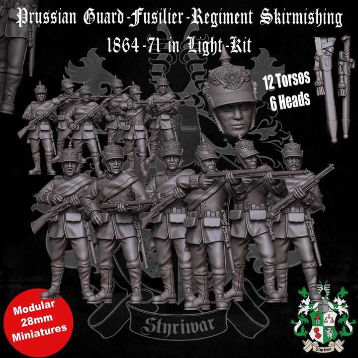 Kingdom of Prussia: Guard-Fusilier-Regiment Skirmishing in Light-Kit by Styriwar