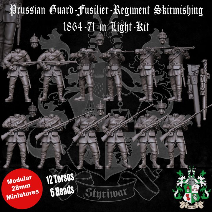 Kingdom of Prussia: Guard-Fusilier-Regiment Skirmishing in Light-Kit by Styriwar