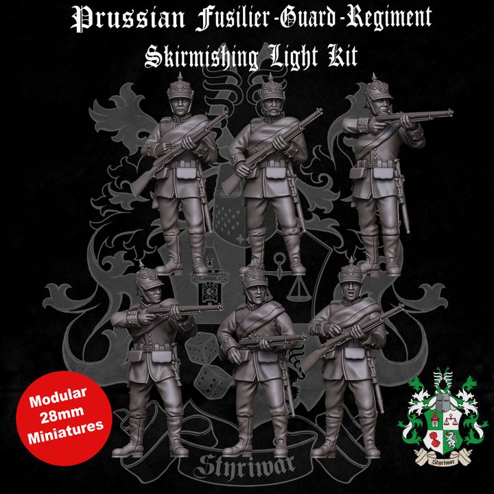 Prussian Guard-Fusilier-Regiment (Garde-Füsilier-Regiment) Skirmishing in Light Kit  by Styriwar